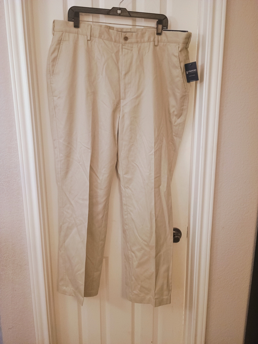 Men's Stafford Pima Cotton Cavern Stone Slacks Pants Size 40x30